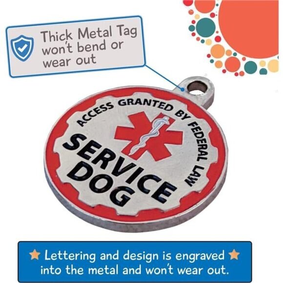 Service Dog Puppy Vest ID Tag 50 ADA Info Card Harness Leash Collar Black LARGE - Picture 5 of 6